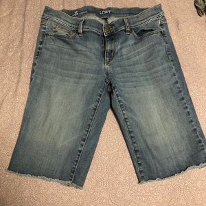 Loft fringe cut Bermuda shorts